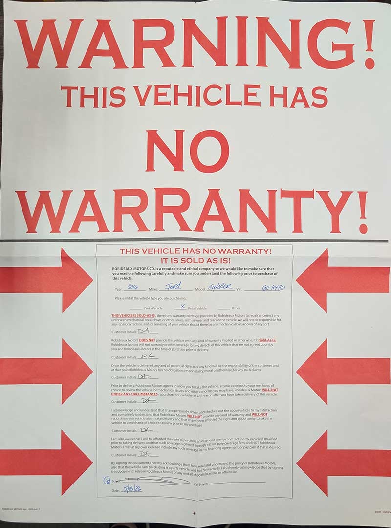 No Warranty Poster