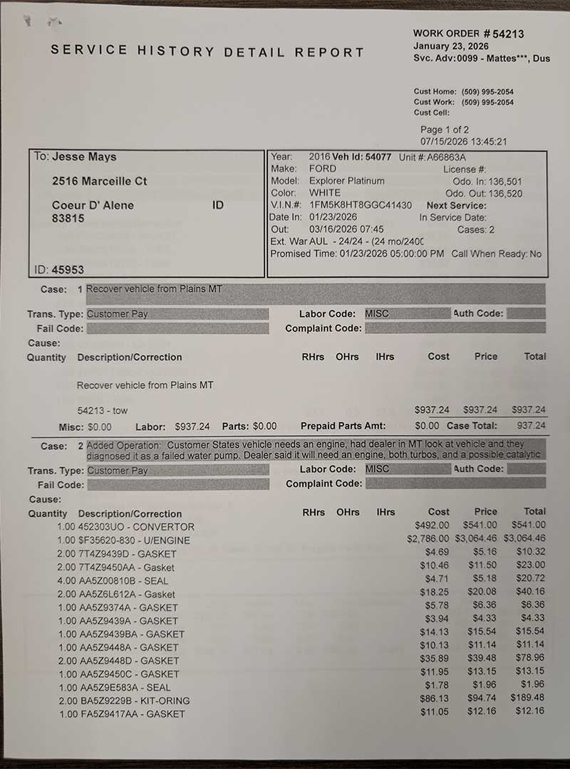 Service Report