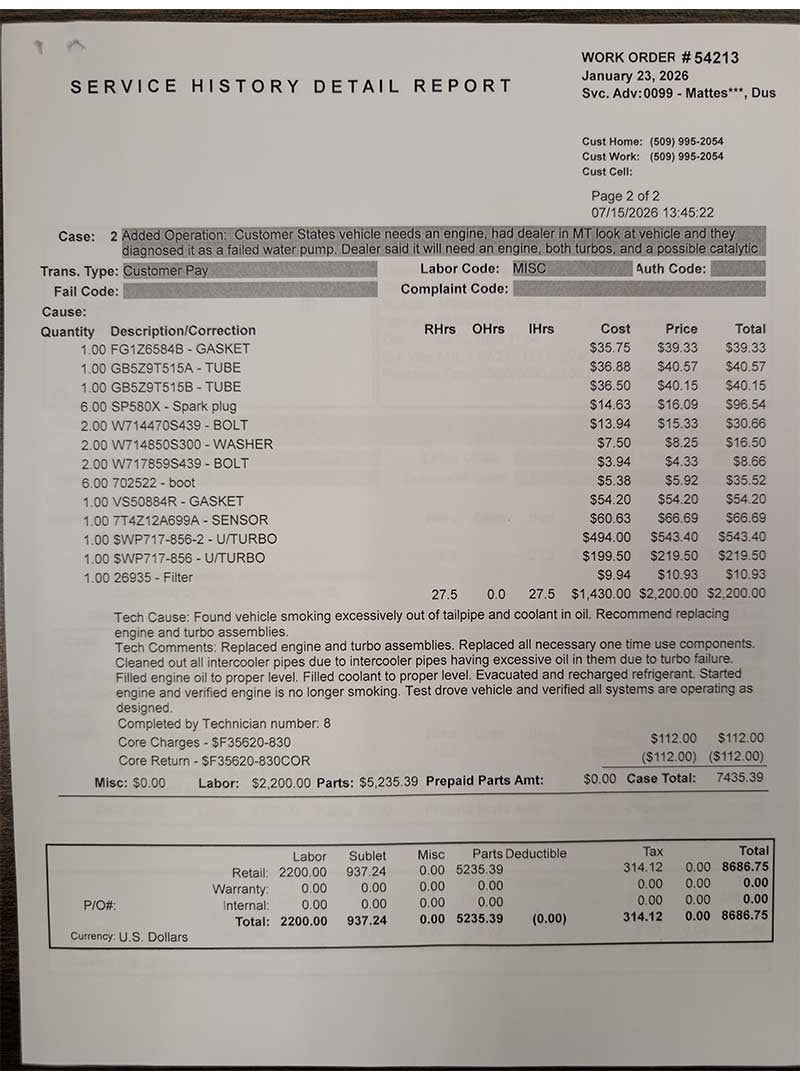 Service Report