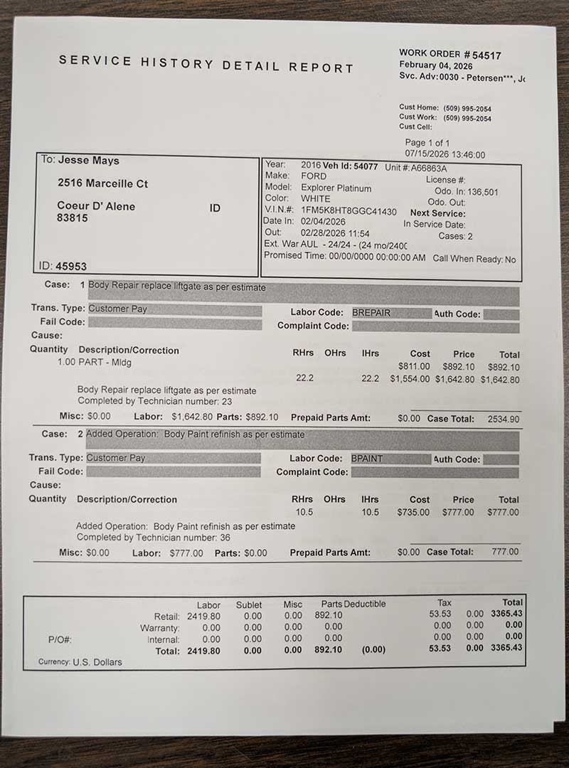 Service Report