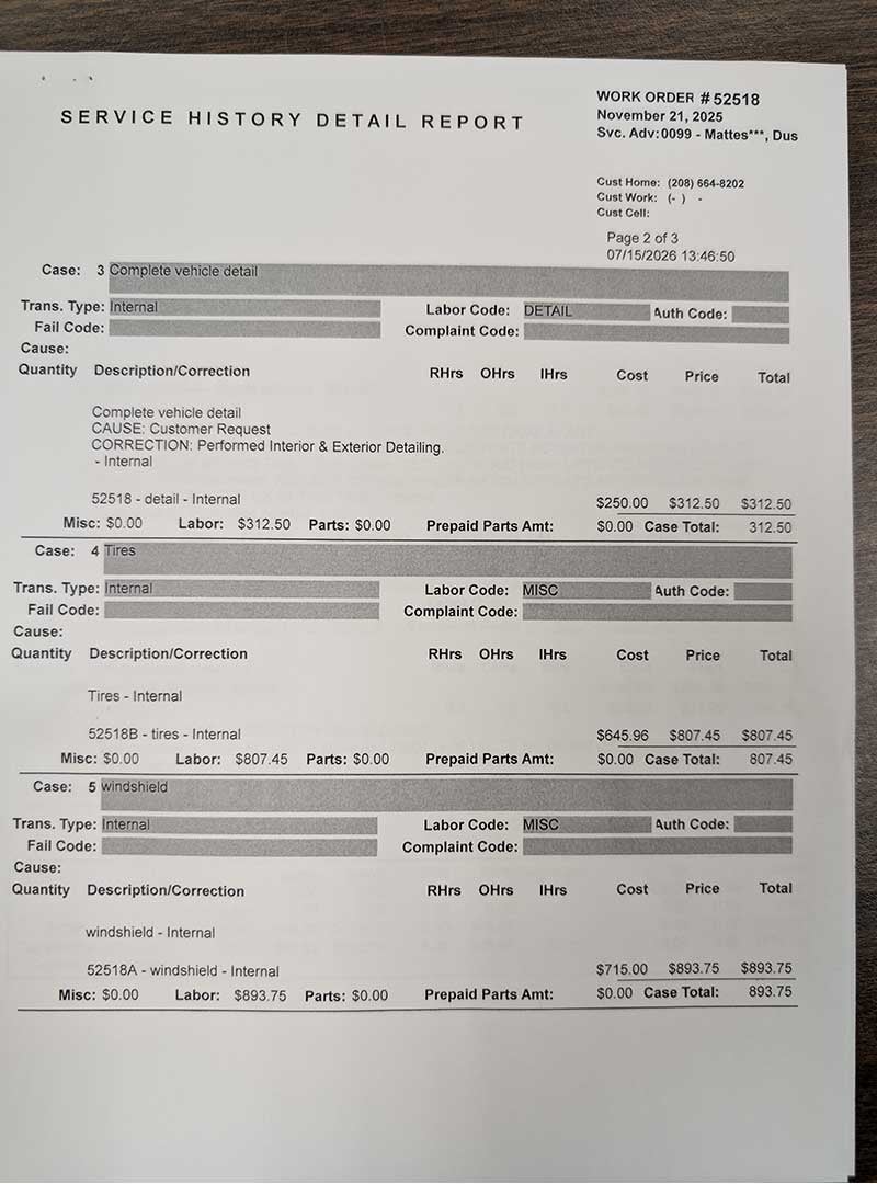 Service Report